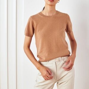 Mongolian cashmere tee quince size small